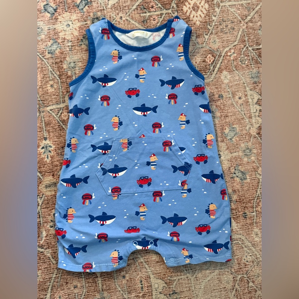 Mayoral 18m sea life tank romper